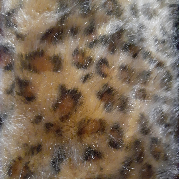 Y2K Betsey Johnson Fuzzy Leopard Coat - Picture 3 of 7